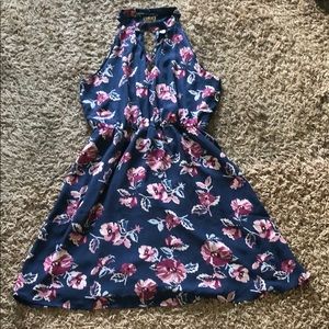 Navy Floral Dress